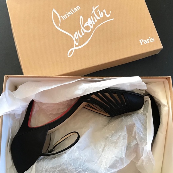 Christian Louboutain Laser-Cut Strappy Heels - Picture 8 of 8